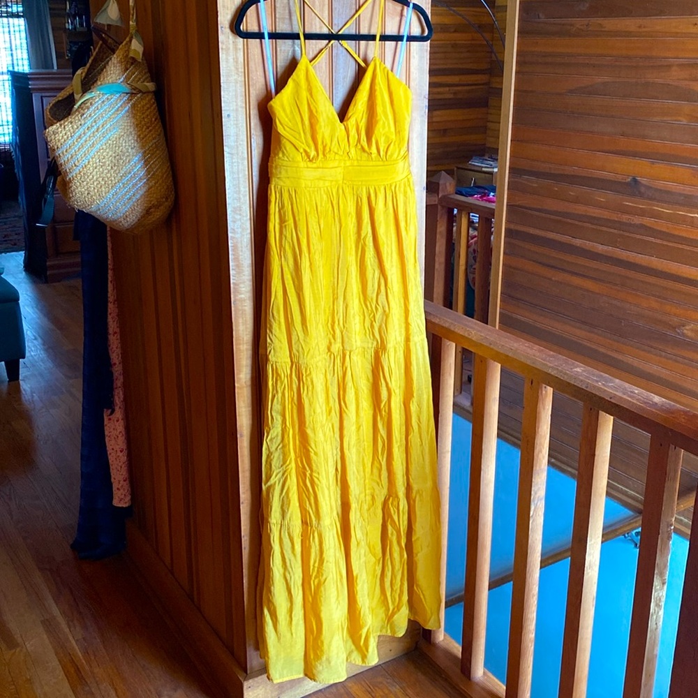 Spring, Summer Sunny Dress! Goldenrod yellow.